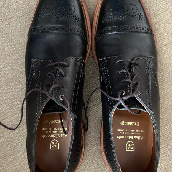 Allen Edmonds Bainbridge Black Leather Cap Toe Derby Shoes US 10D main image 4